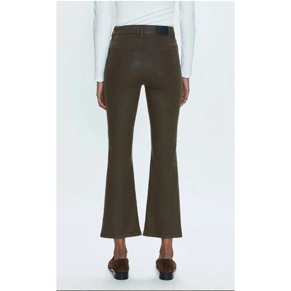 PISTOLA NWT Lennon High Rise Cropped Kick Flare Boot Jeans in Coated Palms // 24 - Picture 2 of 15